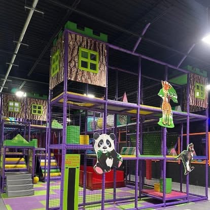 Purple indoor play structure at FunZ Westfield